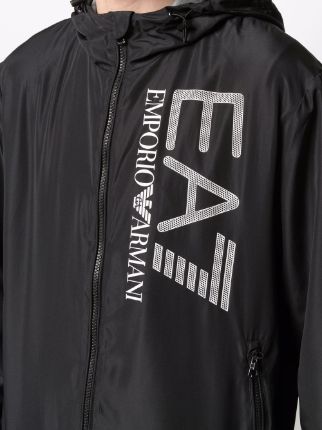 logo-print lightweight jacket展示图