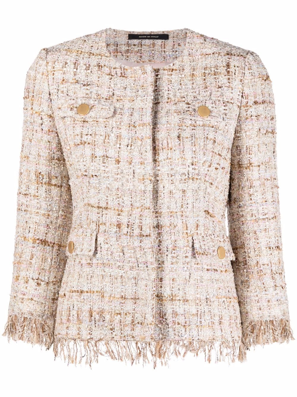 Tagliatore Tweed fringed-edge Jacket - Farfetch