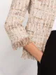 Tagliatore tweed fringed-edge jacket