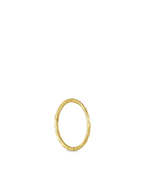 Ellis Mhairi Cameron 14kt yellow gold LI hammered 12mm single clicker hoop earring