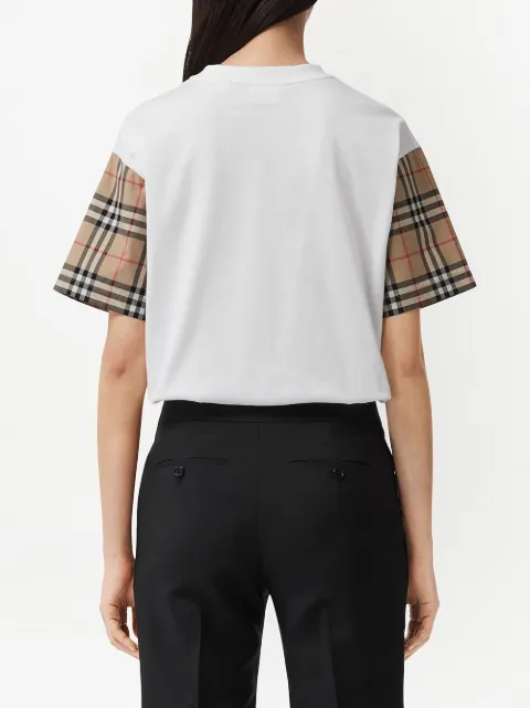 burberry check sleeve t shirt