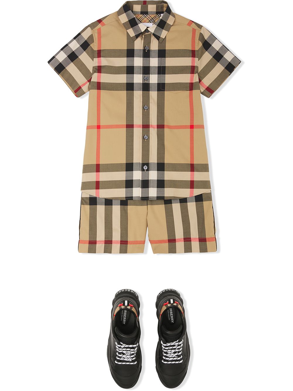 фото Burberry kids рубашка в клетку vintage check