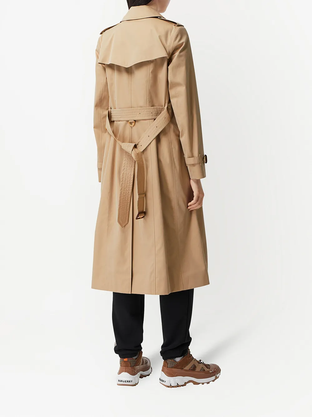 Shop Burberry Chelsea Heritage Long Trench Coat In Nude