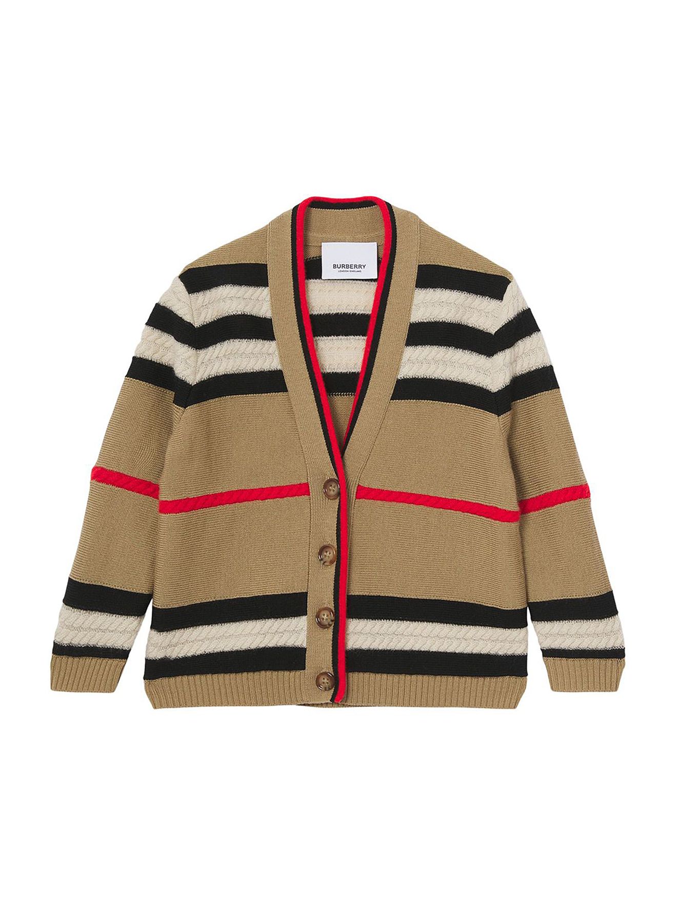 burberry icon stripe cardigan