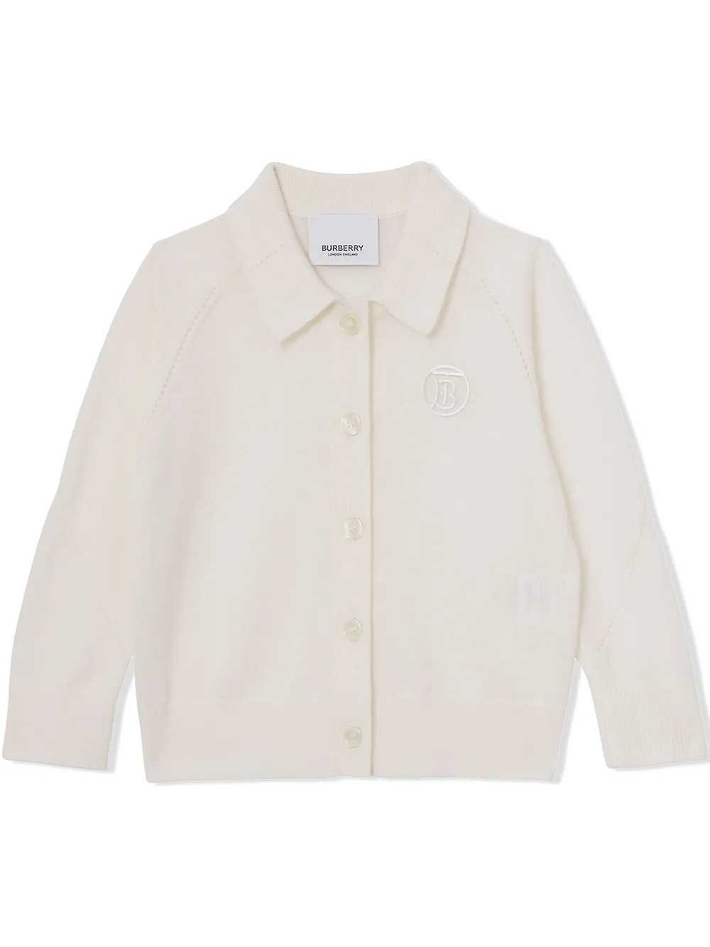 Burberry Kids кардиган с монограммой и кристаллами