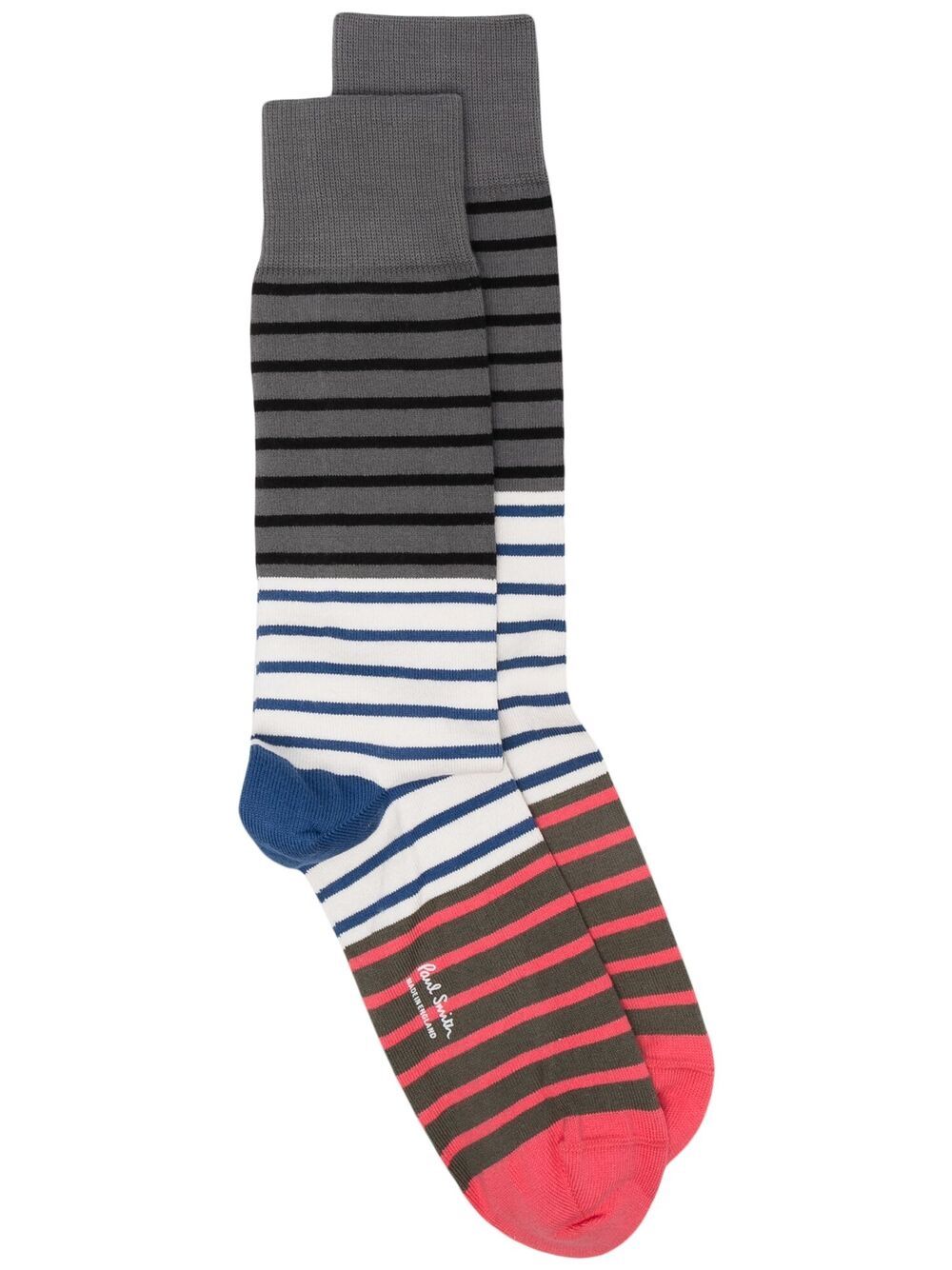 Paul Smith Striped Cotton Socks In White