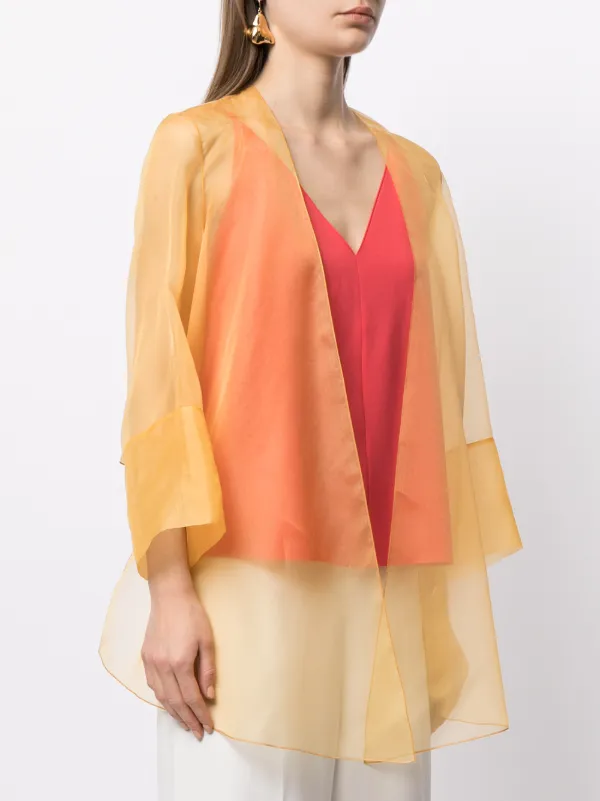Paule Ka Organza tie-front Wrap Jacket 