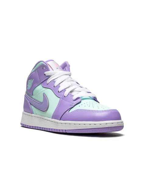 Jordan Kids Air Jordan 1 Mid "Purple Pulse/Arctic Punch" sneakers