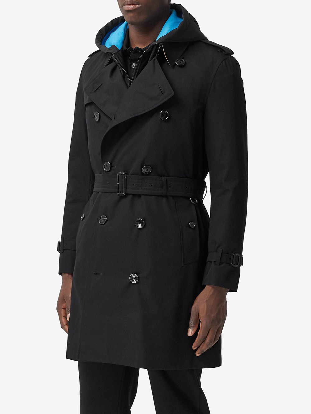 Shop Burberry Chelsea Heritage Mid-length Trench Coat In Schwarz