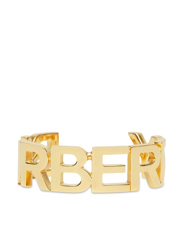 Burberry logo-lettering Cuff Bracelet - Farfetch