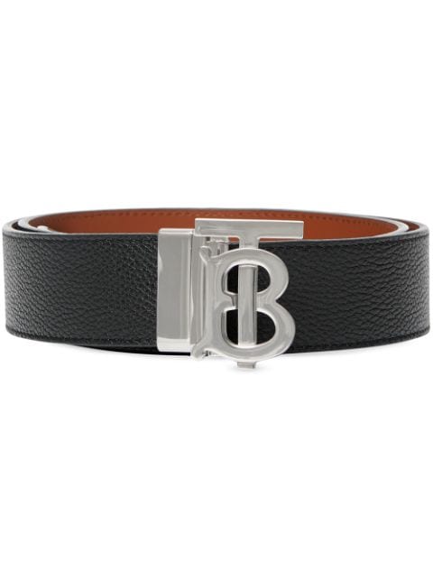 Burberry monogram detail buckled belt Men