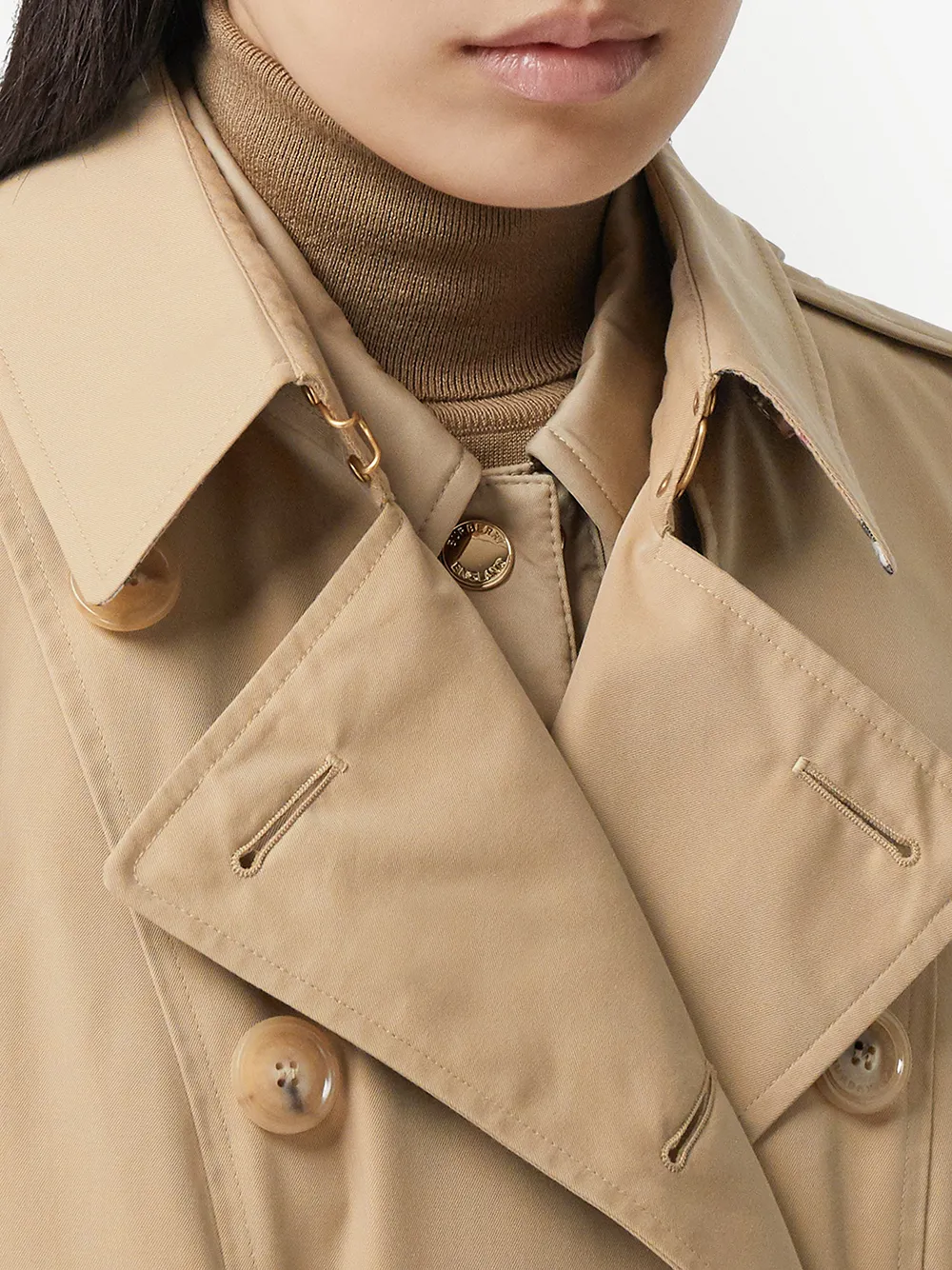 Shop Burberry Chelsea Heritage Mid-length Trench Coat In Brown