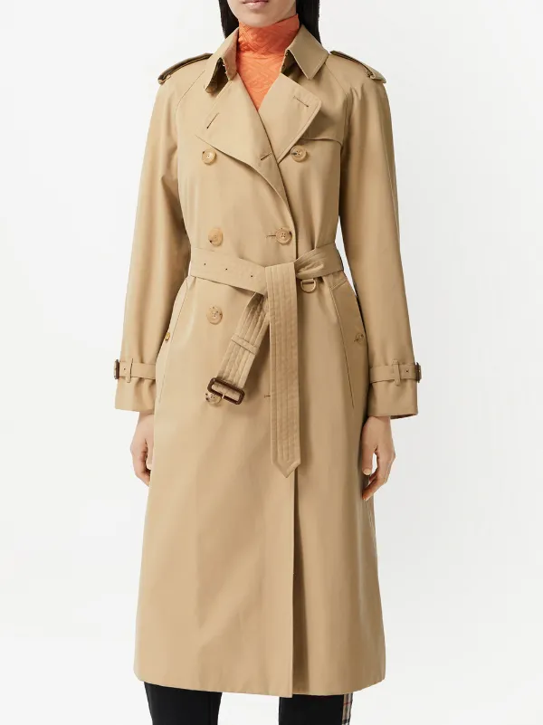 Shop Burberry Waterloo Heritage long trench coat with Express Delivery -  FARFETCH