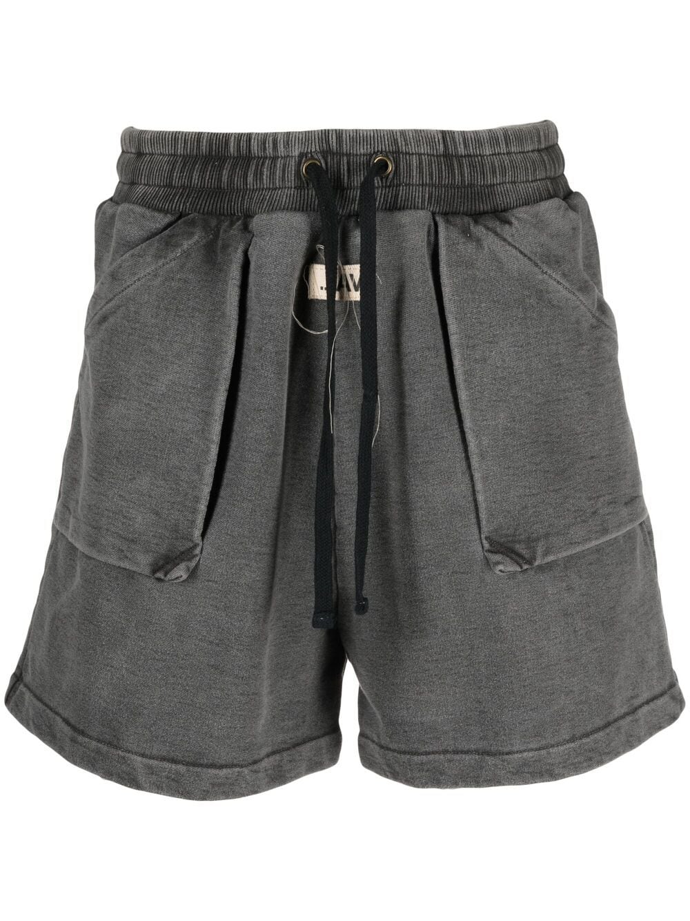 Val Kristopher Washed Track Shorts In Black