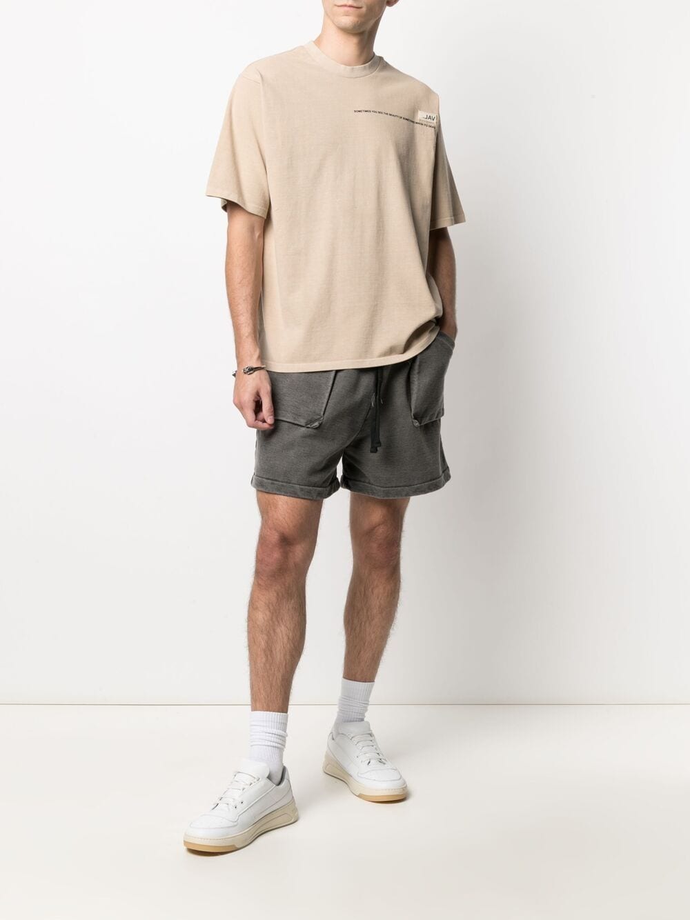 Shop VAL KRISTOPHER washed track shorts with Express Delivery - FARFETCH