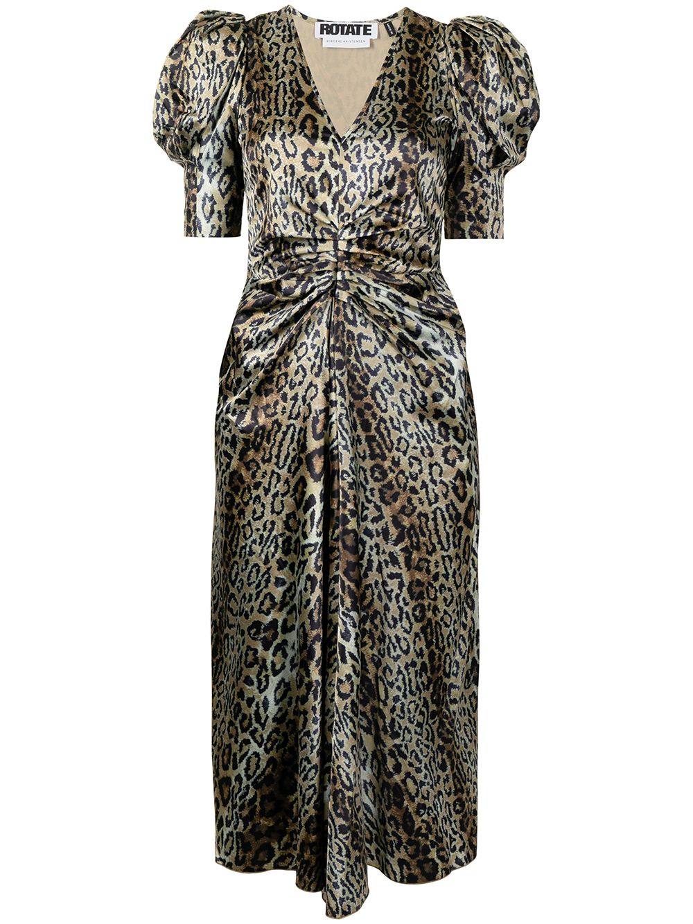 фото Rotate платье с v-образным вырезом и леопардовым принтом