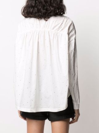 crystal-embellished cotton shirt展示图