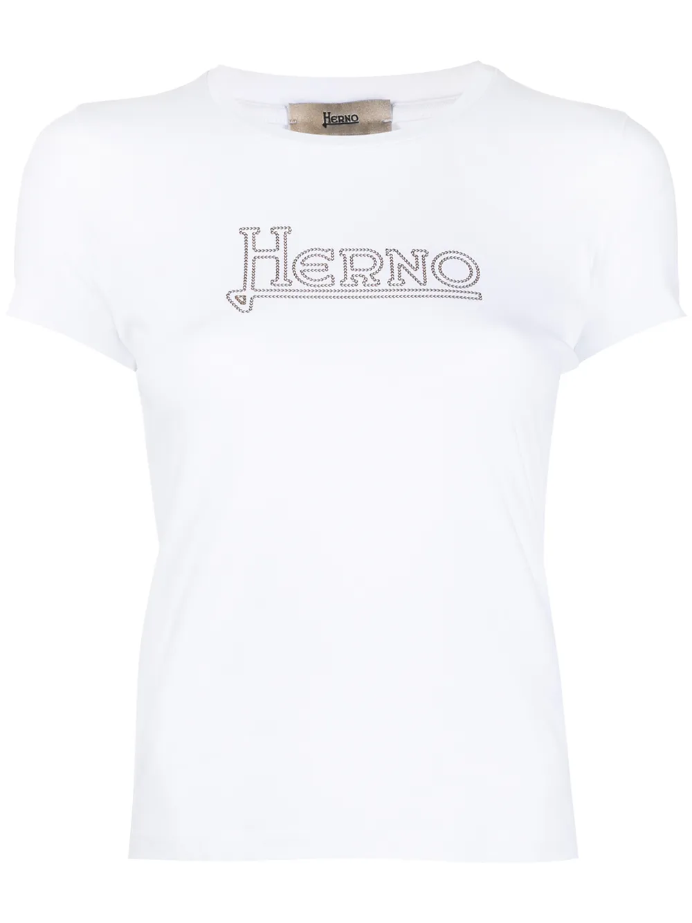 Herno футболка с вышитым логотипом