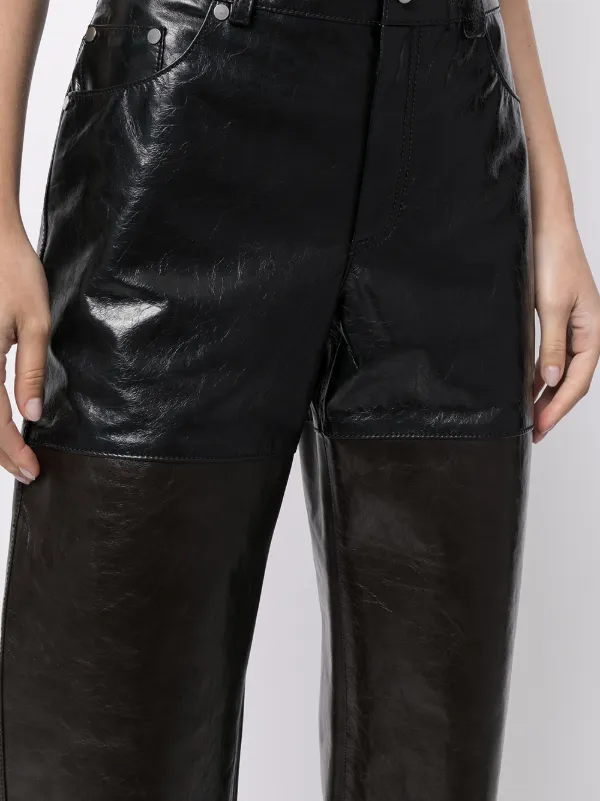 Peter Do Leather Combo Pants - Farfetch