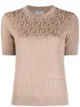 Image 1 of Fendi FF pattern knitted top