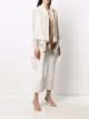 Gentry Portofino asymmetric knit-panel silk cardigan