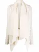 Image 1 of Gentry Portofino asymmetric knit-panel silk cardigan