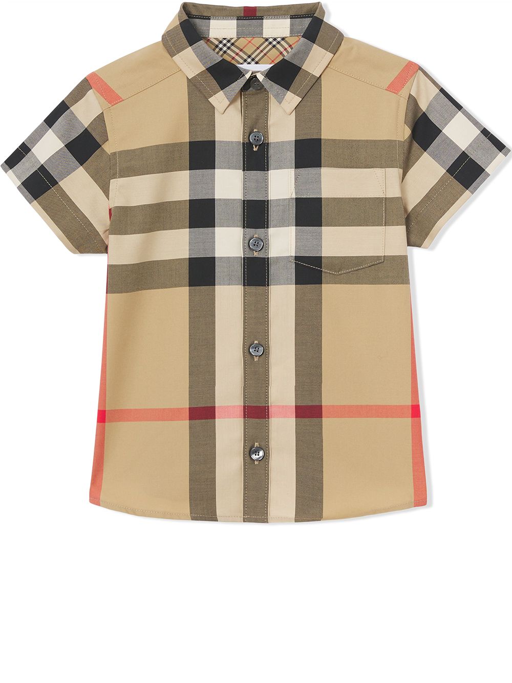 Image 1 of Burberry Kids check-print cotton shirt