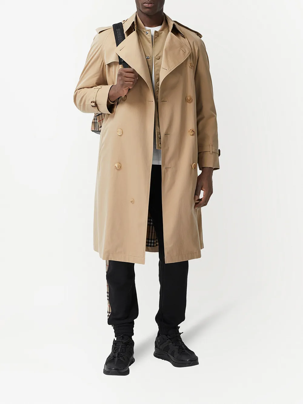 Shop Burberry Westminster Heritage Trench Coat In Nude