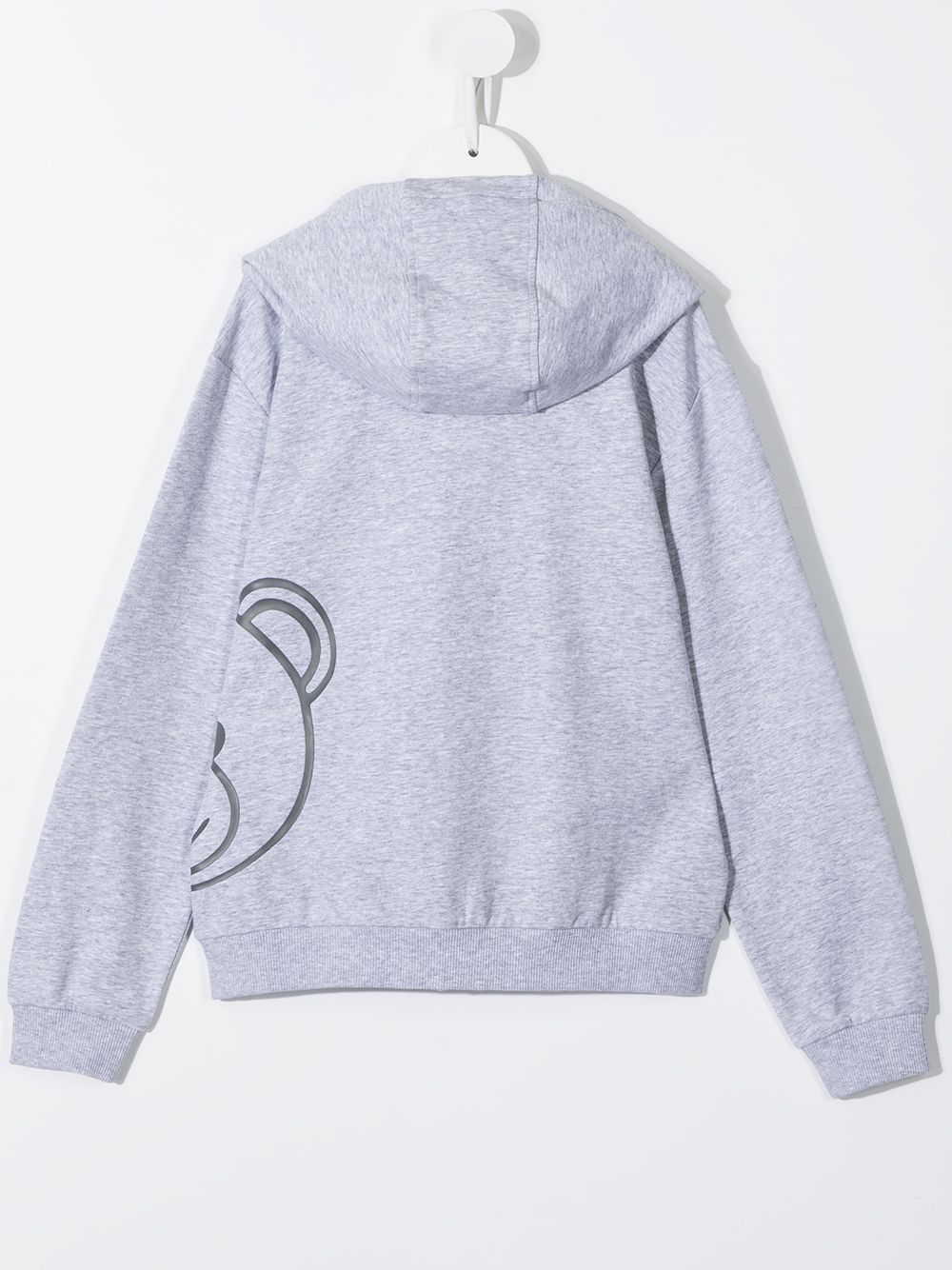 Shop Moschino Teddy Bear Print Hoodie In Grau