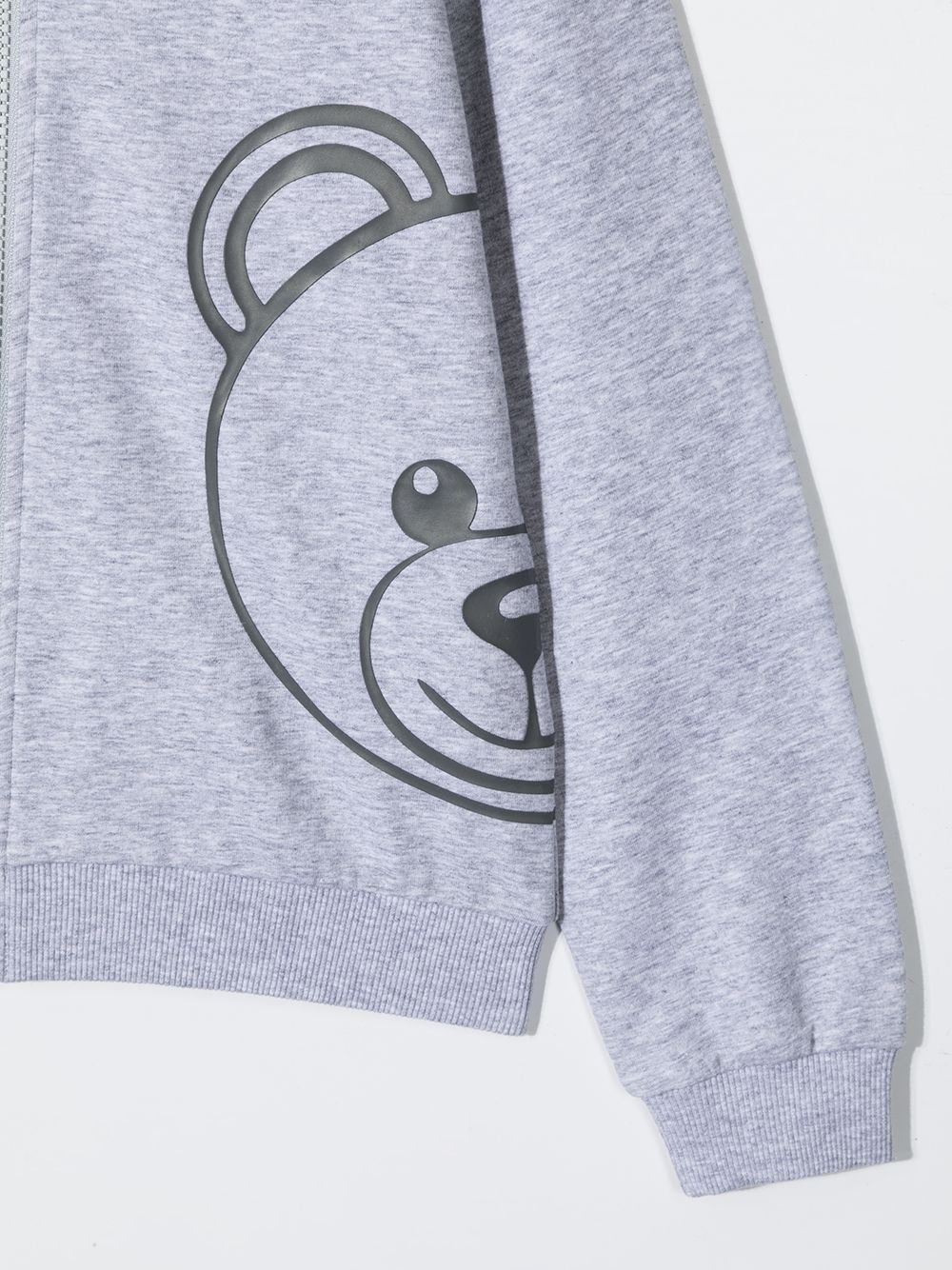 Shop Moschino Teddy Bear Print Hoodie In Grau