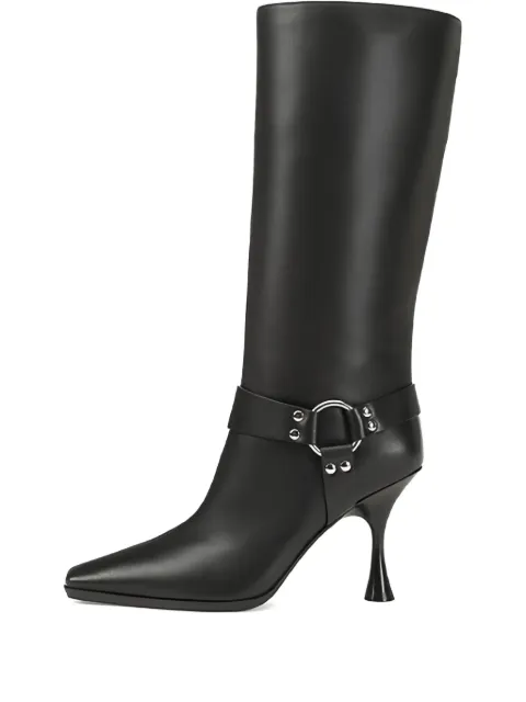 Sergio Rossi 75mm leather heeled boots