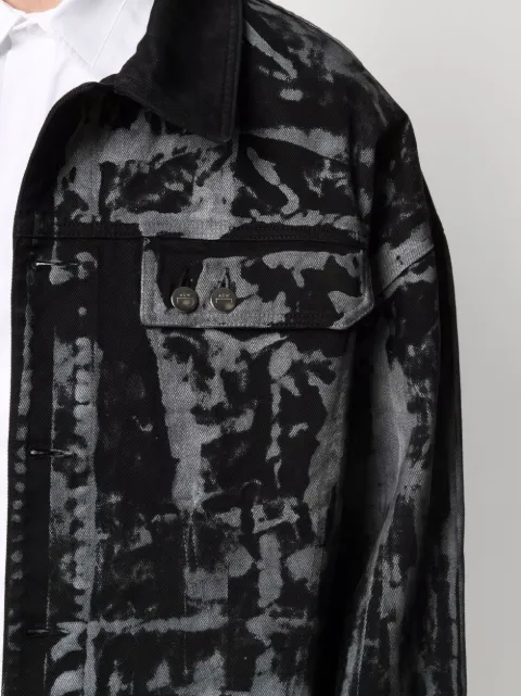 A Cold Wall Black Acid Wash Denim Jacket For Men Acwmh015 At Farfetch Com