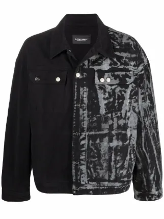 A Cold Wall Black Acid Wash Denim Jacket For Men Acwmh015 At Farfetch Com