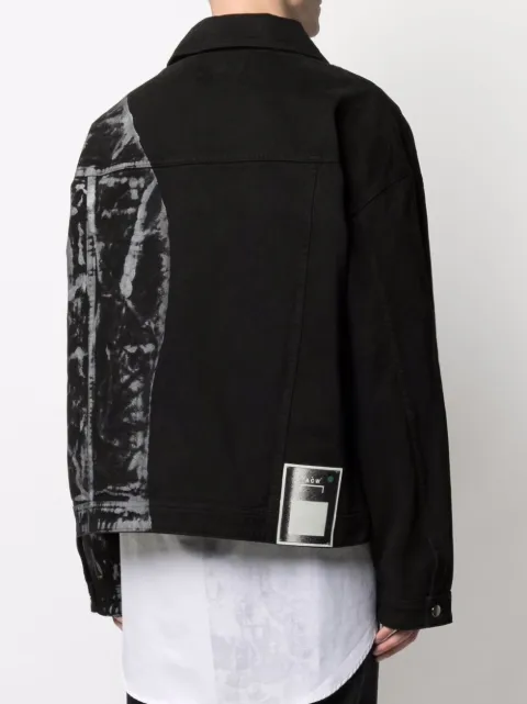 A Cold Wall Black Acid Wash Denim Jacket For Men Acwmh015 At Farfetch Com