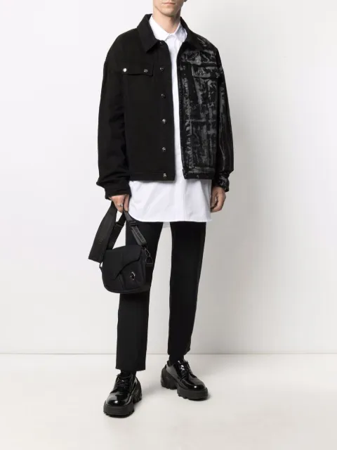 A Cold Wall Black Acid Wash Denim Jacket For Men Acwmh015 At Farfetch Com