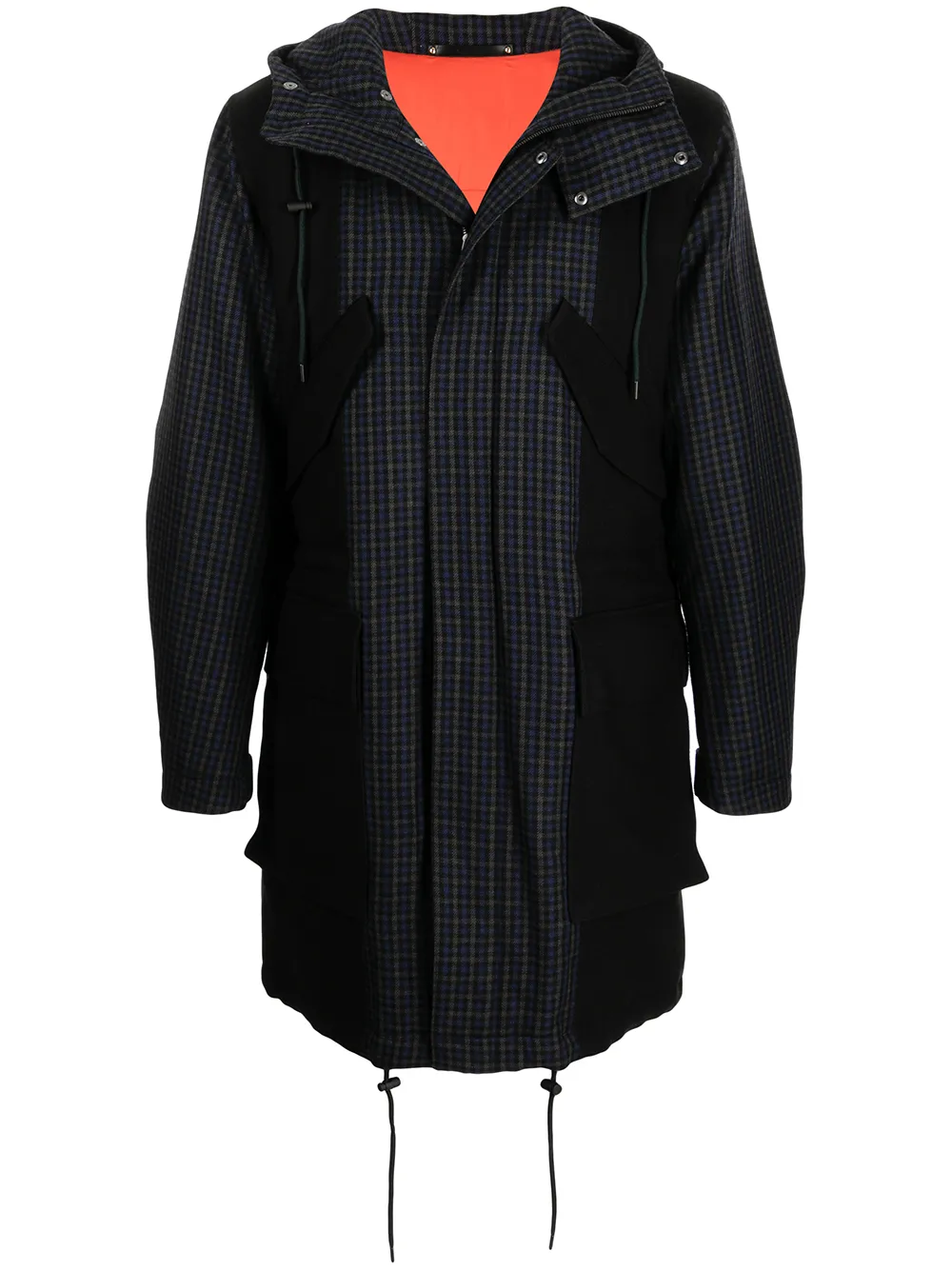 PAUL SMITH check-panel parka