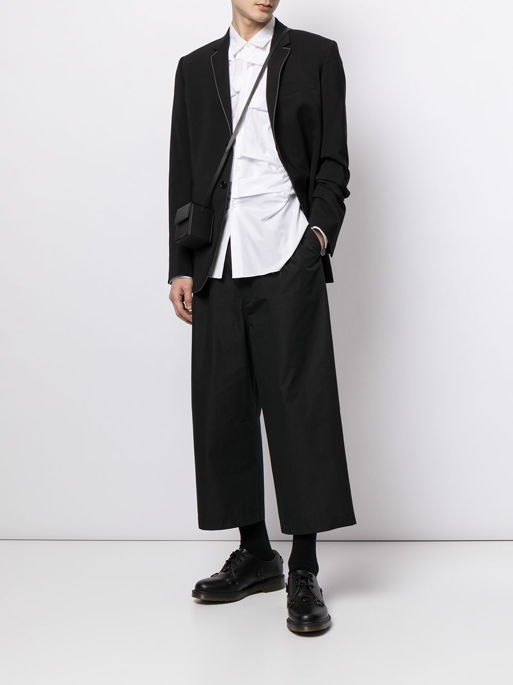 фото Comme des garçons homme cropped wide-leg trousers