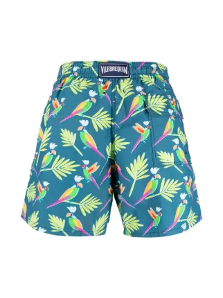 tropical-print swim shorts展示图