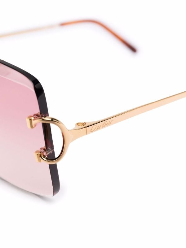 Cartier Eyewear square-frame Gradient Sunglasses - Gold