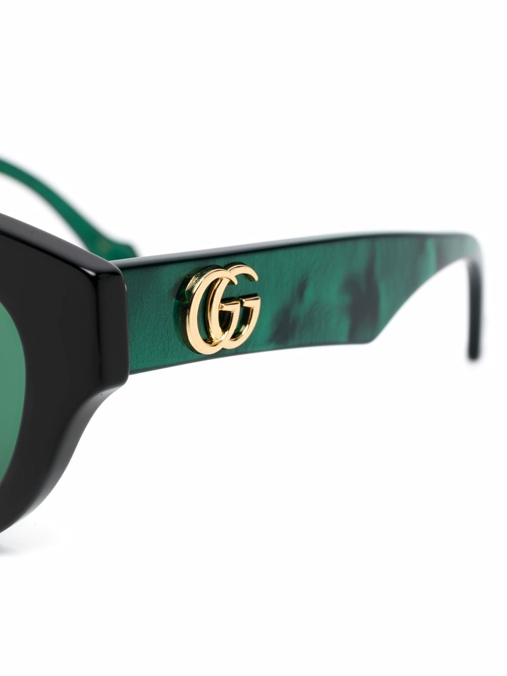 Shop Gucci Cat-eye Tinted Sunglasses In Green