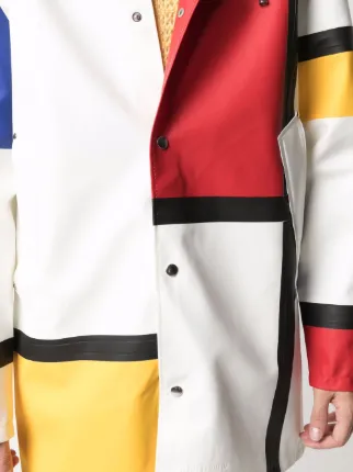 Stockholm Mondrian print raincoat展示图