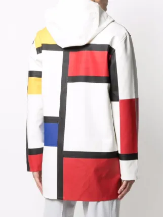 Stockholm Mondrian print raincoat展示图