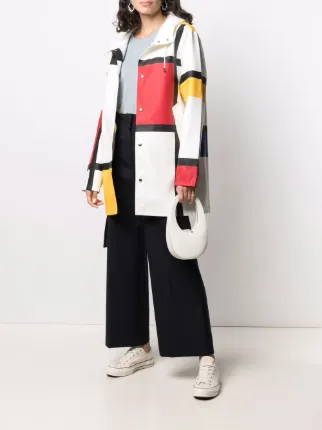 Stockholm Mondrian print raincoat展示图