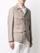 Zegna checked flap pocket jacket