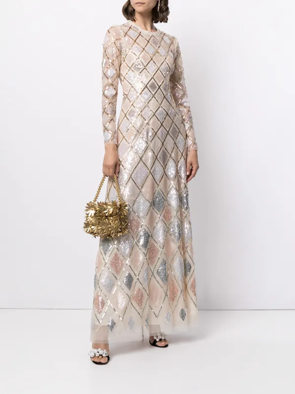 sequin diamond dress