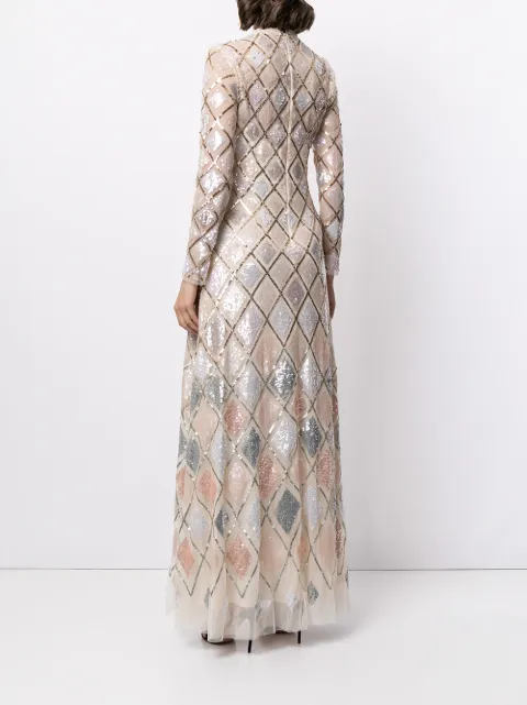 sequin diamond gown