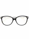 Gucci Eyewear round-frame clear glasses - Black