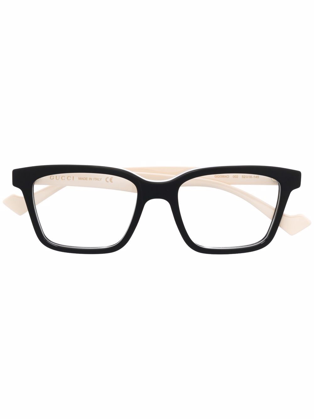 Gucci Square-frame Clear Glasses In Black