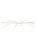 Gucci Eyewear rectangle-frame clear glasses - Gold
