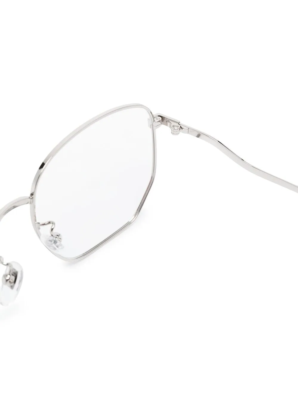 gucci eyewear square-frame clear glasses - silver